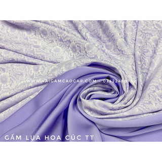 Vải Gấm Lụa Hoa Cúc TT (giá 10cm)
