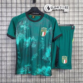 Quần Áo Bóng Đá Thủ Môn Đội Ý Italia Rêu - Đồ Đá Banh Thể Thao Nam Nữ Mới Đẹp
