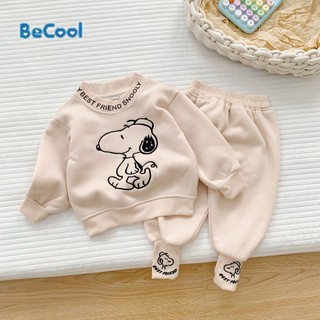 Quần Áo Thu Đông Bé Trai, Quân Áo Trẻ Em Thêu Chú Chó Snoopy Cực Xinh Cho Bé Từ 7-27kg