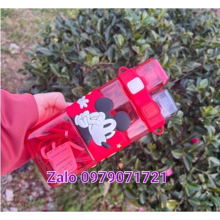 Bình Nước Đôi 520ML Hoạt Hình Disney Nhiều Mẫu Dễ Thương