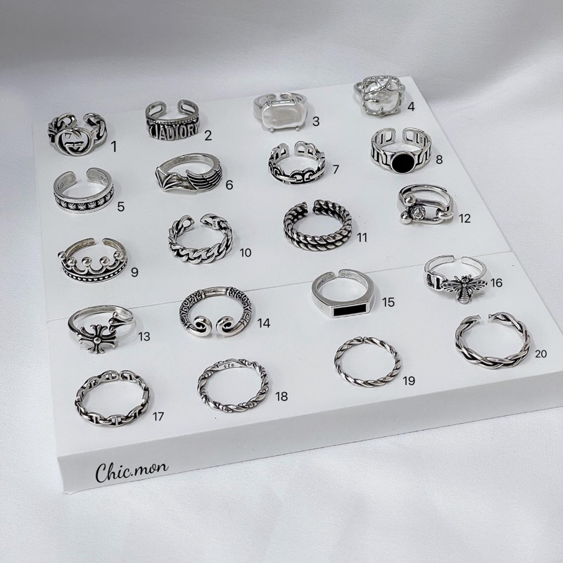 Nhẫn mạ bạc 925 unisex/chromeheart (P2)