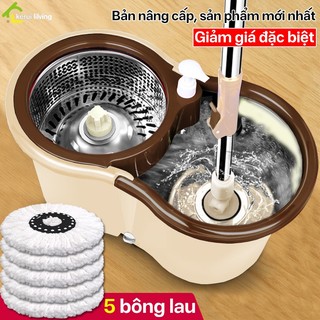 Xô lau nhà NAGO, Bộ thùng cây lau nhà 360 độ, Bộ lau nhà,Cây lau nhà gia đình rảnh tay.Xô lau nhà