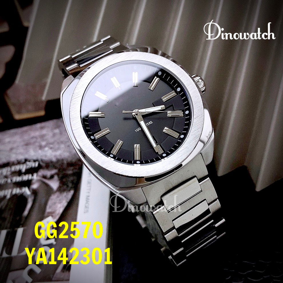 Đồng Hồ Nam GG2570 guchi YA142301 Silver, Size 41mm
