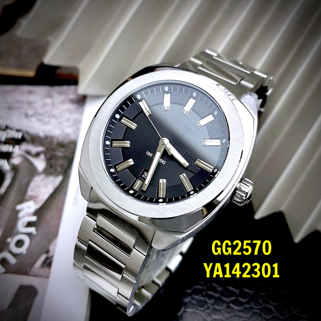 Đồng Hồ Nam GG2570 guchi YA142301 Silver, Size 41mm