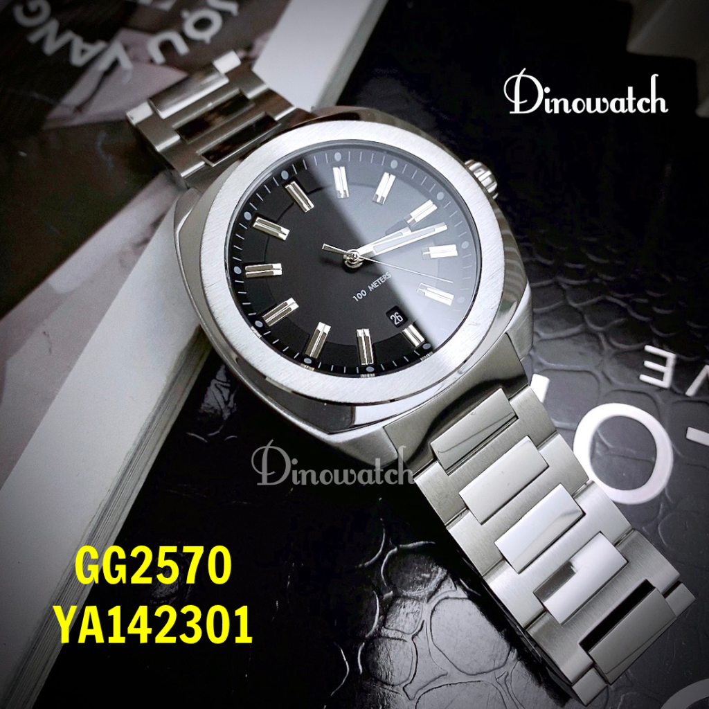 Đồng Hồ Nam GG2570 guchi YA142301 Silver, Size 41mm