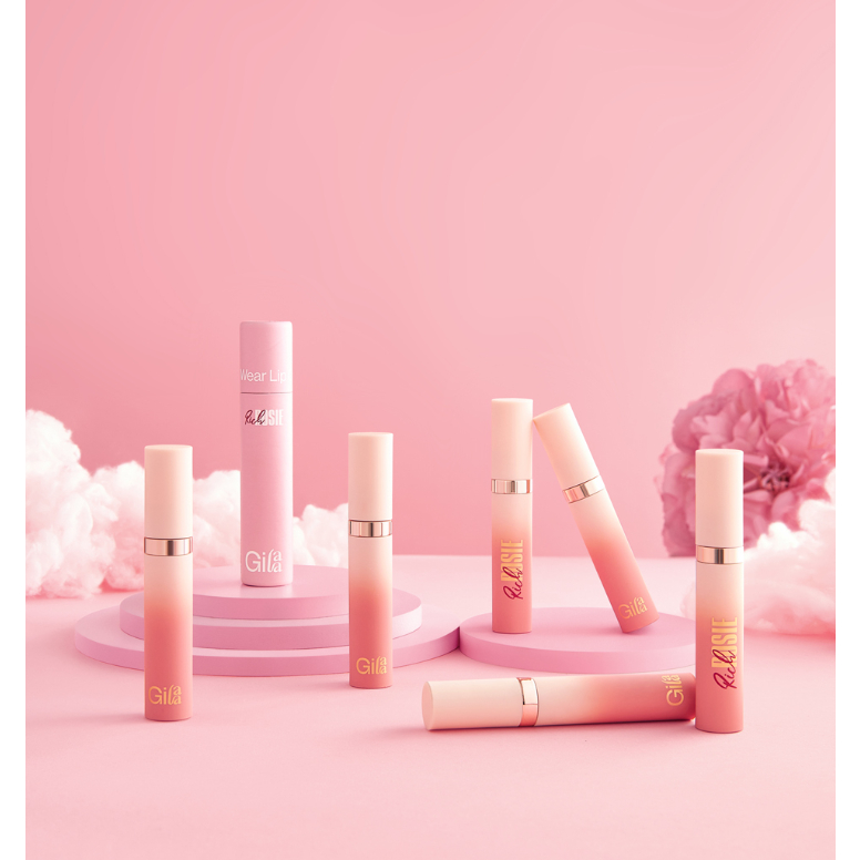 Son Kem Lì Gilaa Glamrr Q Long Wear Lip Cream Fullsize Tặng Cọ Môi