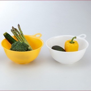 Bát nhựa Feeling 22cm - Màu cam- Trắng
