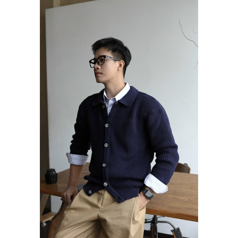 Áo khoác len cardigan BAZALEN chất len dày dặn