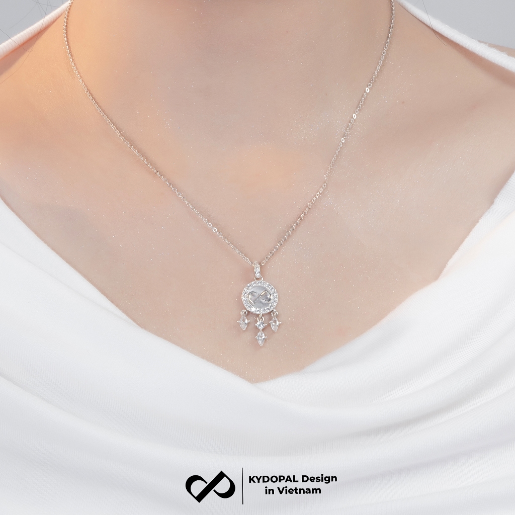 Dây chuyền bạc KYDOPAL đính đá cao cấp trang sức bạc nữ sang trọng 925 - PAL9A10C1