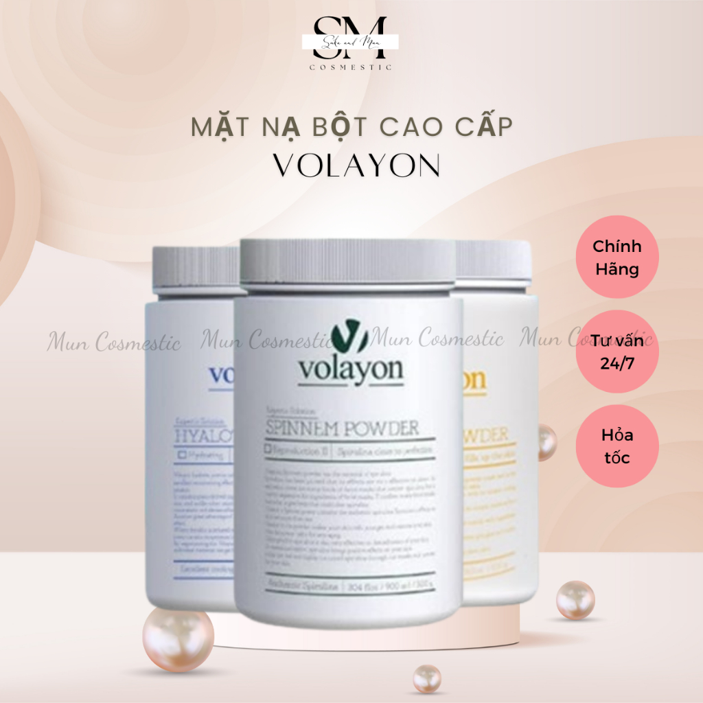 FREESHIP Bột Mặt Nạ Tảo Xoắn Volayon -Thanh Lọc, Phục Hồi, Tái Tạo Da