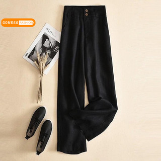 Quần ống rộng Goness 2 cúc dáng dài kiểu Nhật chất đũi siêu đẹp siêu hot