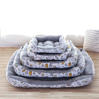 Đệm ổ nằm lót lông cho chó mèo hình chữ nhật cao cấp đủ size