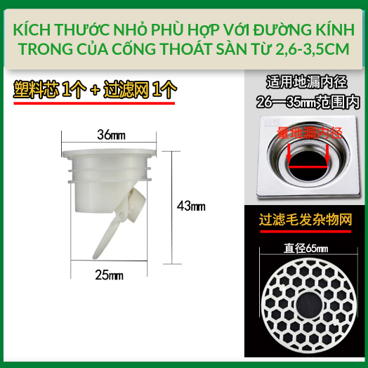 Bộ Nắp Thoát Sàn Ngăn Mùi Hôi Cống