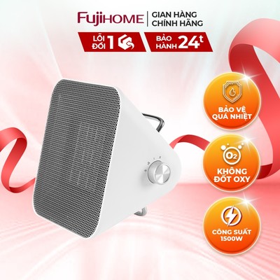 Quạt sưởi gốm mini để bàn nhập khẩu FUJIHOME FH1100 làm ấm nhanh - Tiết kiệm điện - Bảo hành 2 năm
