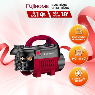 Máy rửa xe nhập khẩu FUJIHOME PWX1A mô tơ cảm từ - Áp lực nước 130bar - Bảo hành 18 tháng