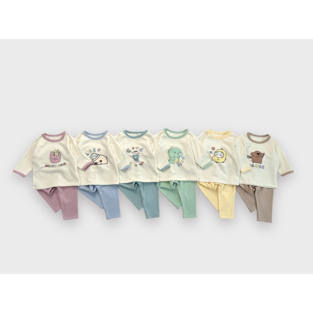 Bộ Dài Tay Cho Bé Chất Cotton Mềm Mại OBEBI BMN152