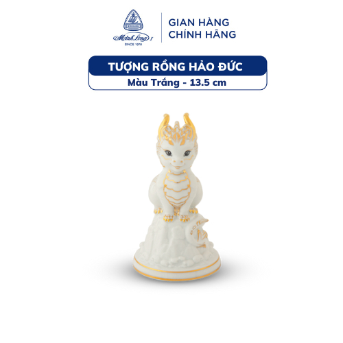 Tượng Rồng Sứ Cao cấp Minh Long - Hảo Đức - 13.5 cm