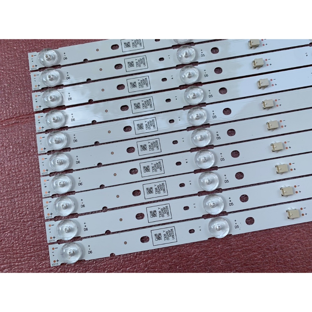 THANH LED TIVI SONY 55X8000G 55X7000G 55X7000F 55X7500F MỚI 100% BỘ 10 THANH MỖI THANH 6 BÓNG 3V DÀI 53cm