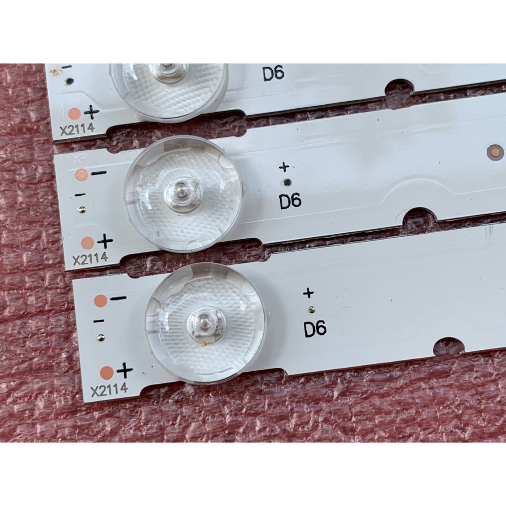 THANH LED TIVI SONY 55X8000G 55X7000G 55X7000F 55X7500F MỚI 100% BỘ 10 THANH MỖI THANH 6 BÓNG 3V DÀI 53cm