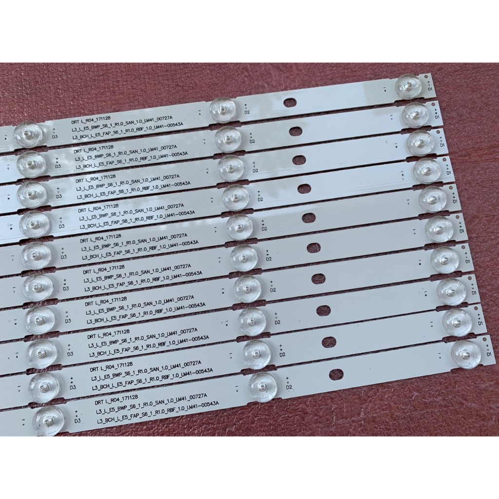 THANH LED TIVI SONY 55X8000G 55X7000G 55X7000F 55X7500F MỚI 100% BỘ 10 THANH MỖI THANH 6 BÓNG 3V DÀI 53cm