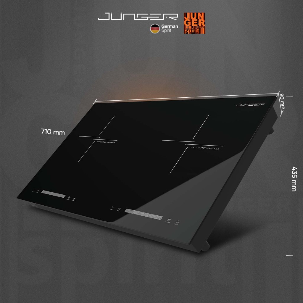 Bếp từ đôi Junger CEJ-201-II 4000W Tích hợp khóa phím an toàn Hàng Chính Hãng Bảo Hành 36 Tháng