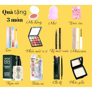 Trọn bộ combo trang điểm 11 món dành cho người mới tập makeup/ set trang điểm đầy đủ/ bộ trang điểm tiện lợi/son/phấn