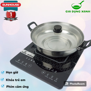 Bếp điện từ cảm ứng SUNHOUSE SHD6802 HOẶC  phím cơ SHD6160 tặng kèm nồi lẩu - bảo hành chính hãng toàn quốc 12 tháng