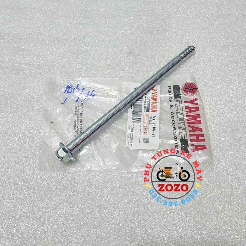 Trục bánh, cốt bánh trước Exciter 150, Sirius, Jupiter, Ya Z zin mới - 3AY-F5181-01