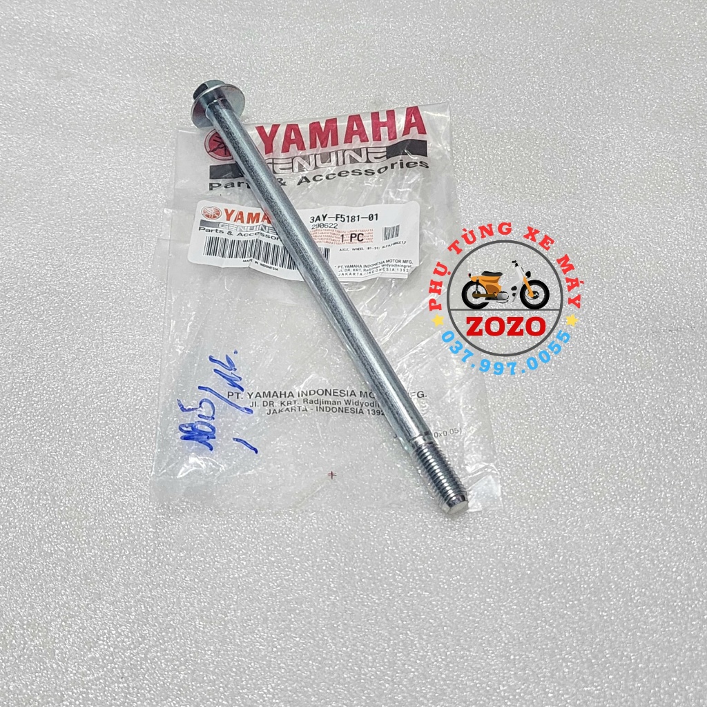 Trục bánh, cốt bánh trước Exciter 150, Sirius, Jupiter, Ya Z zin mới - 3AY-F5181-01