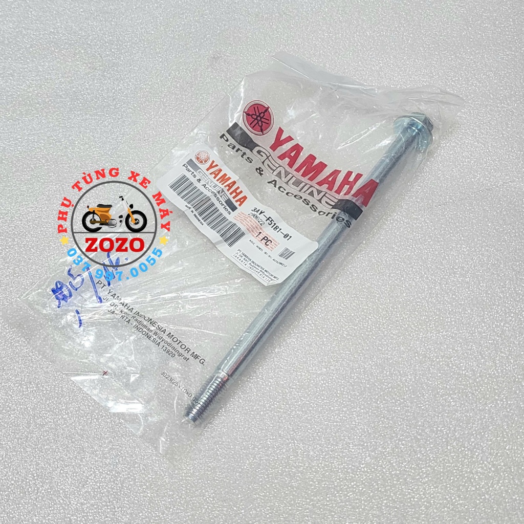 Trục bánh, cốt bánh trước Exciter 150, Sirius, Jupiter, Ya Z zin mới - 3AY-F5181-01