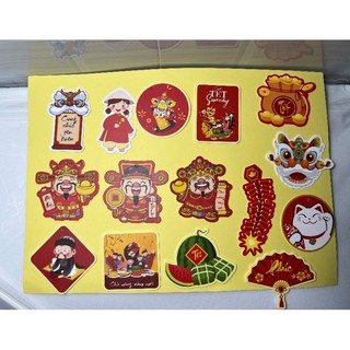 Tag treo trang trí tết, tag treo tết kèm dây, dùng trang trí cây mai, đào, liễng treo tết