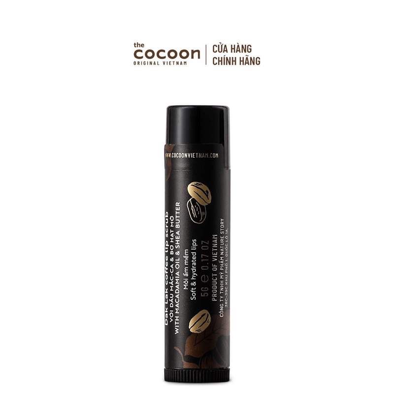 COCOOON Son tẩy tế bào chết cho môi ẩm mềm mượt cà phê DakLak 5g