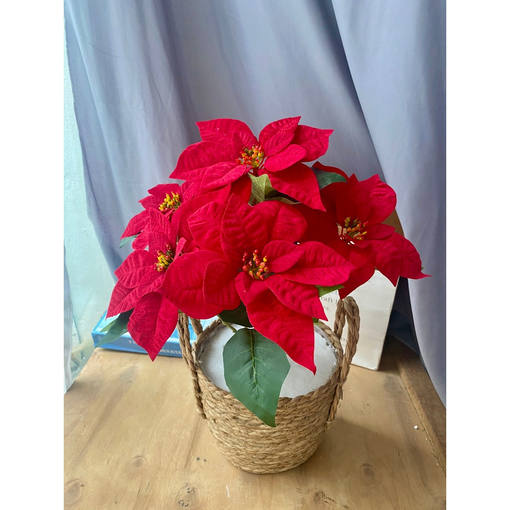 Hoa Giả, Hoa Trạng Nguyên Cành 5 Bông Chất Nhung Cao Cấp