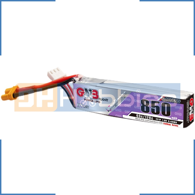 PIN GNB 2S 850mAh HV - Chân XT30 - Dành cho máy bay điều khiển từ xa