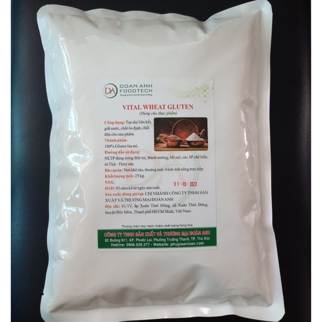 Tinh bột Vital Wheat Gluten (Bột Mì Căn). Tạo dẻo dai cho chả lụa, làm chả chay, thực phẩm chay