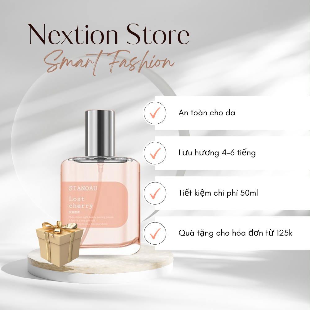 Nước hoa mini Sianoau 30ml hương thơm ngọt ngào hoa cỏ phương Đông.