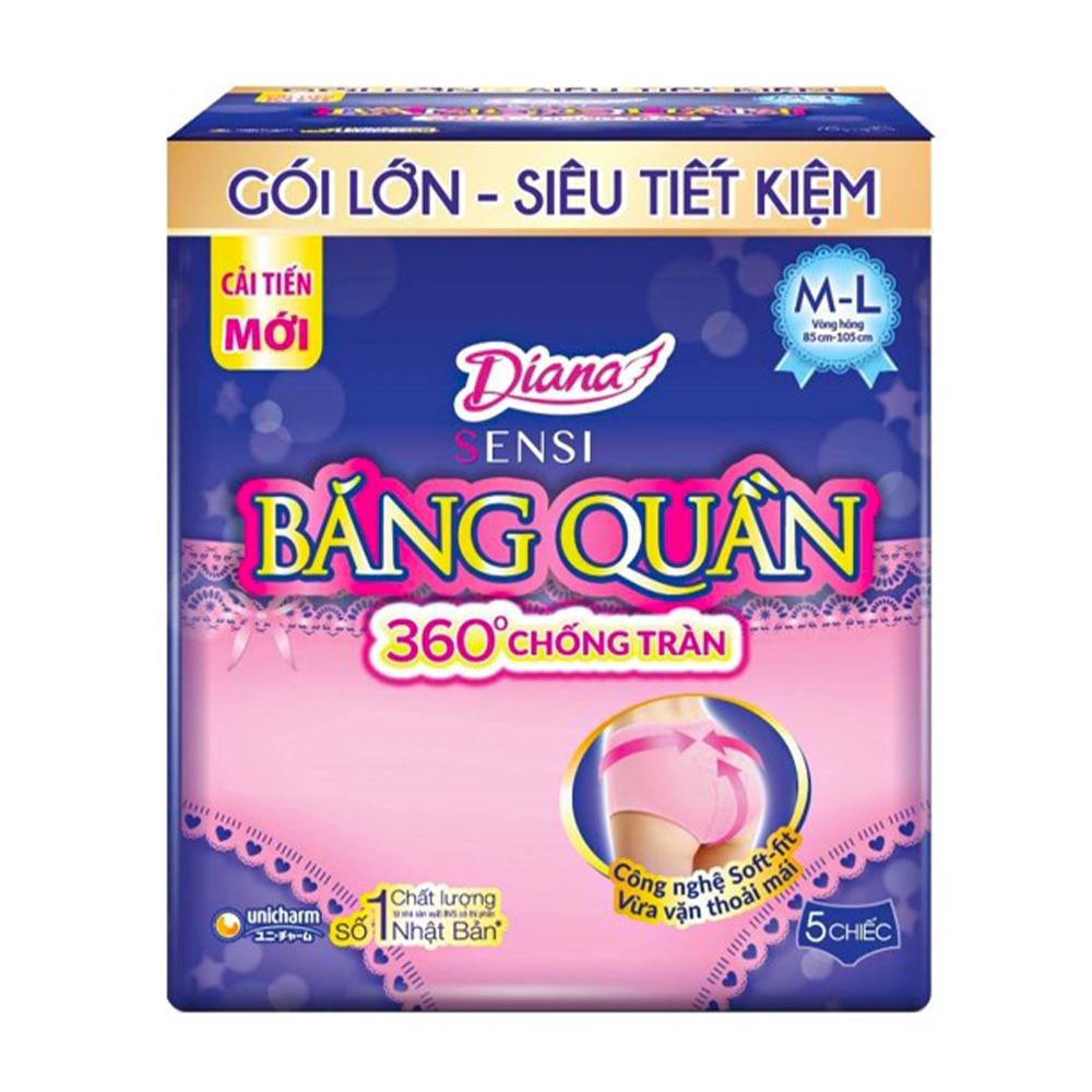Băng đêm dạng quần Diana size S-M 2 chiếc/ gói