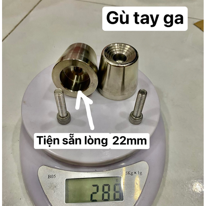 Gù SH chống rung tay lái inox 304 - gù inox nặng 500g
