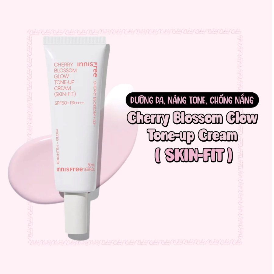 Kem nâng tông chống nắng innisfree Jeju Cherry Blossom Skin-Fit Tone up Cream SPF50 PA++ 50ml