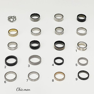 Nhẫn thép Titan ko gỉ ( nhắn cho shop để chọn size )