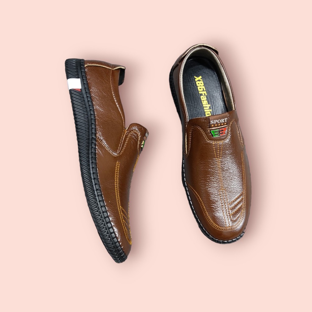 Giày lười nam Da Bò size từ 38 đên 43 đế khâu chắc chắn 2 màu nâu và đen