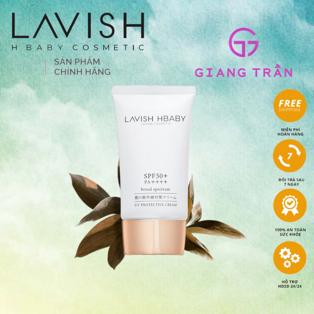 [Mã shop-15%+shopee voucher 8-10%]Kem Chống Nắng Lavish 35ml Broad Spectrum H Baby 7 tầng ngăn UV, t