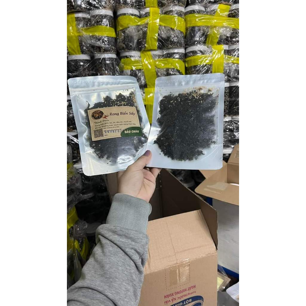 Rong biển cháy tỏi , Rong biển sấy ăn liền thơm ngon gói 35gr