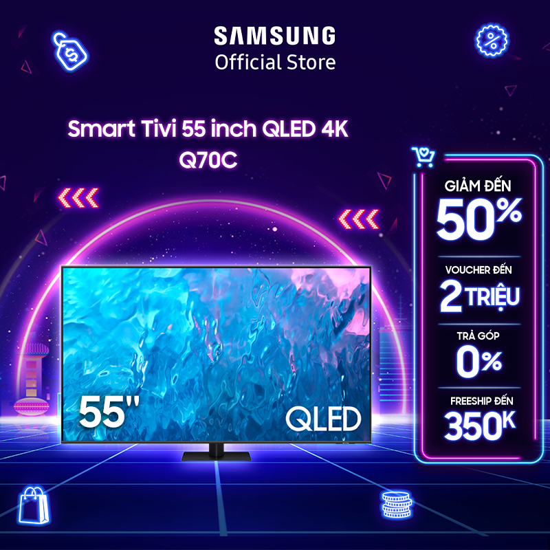 Smart Tivi Samsung QLED 4K 55 inch QA55Q70CAKXXV - 2023