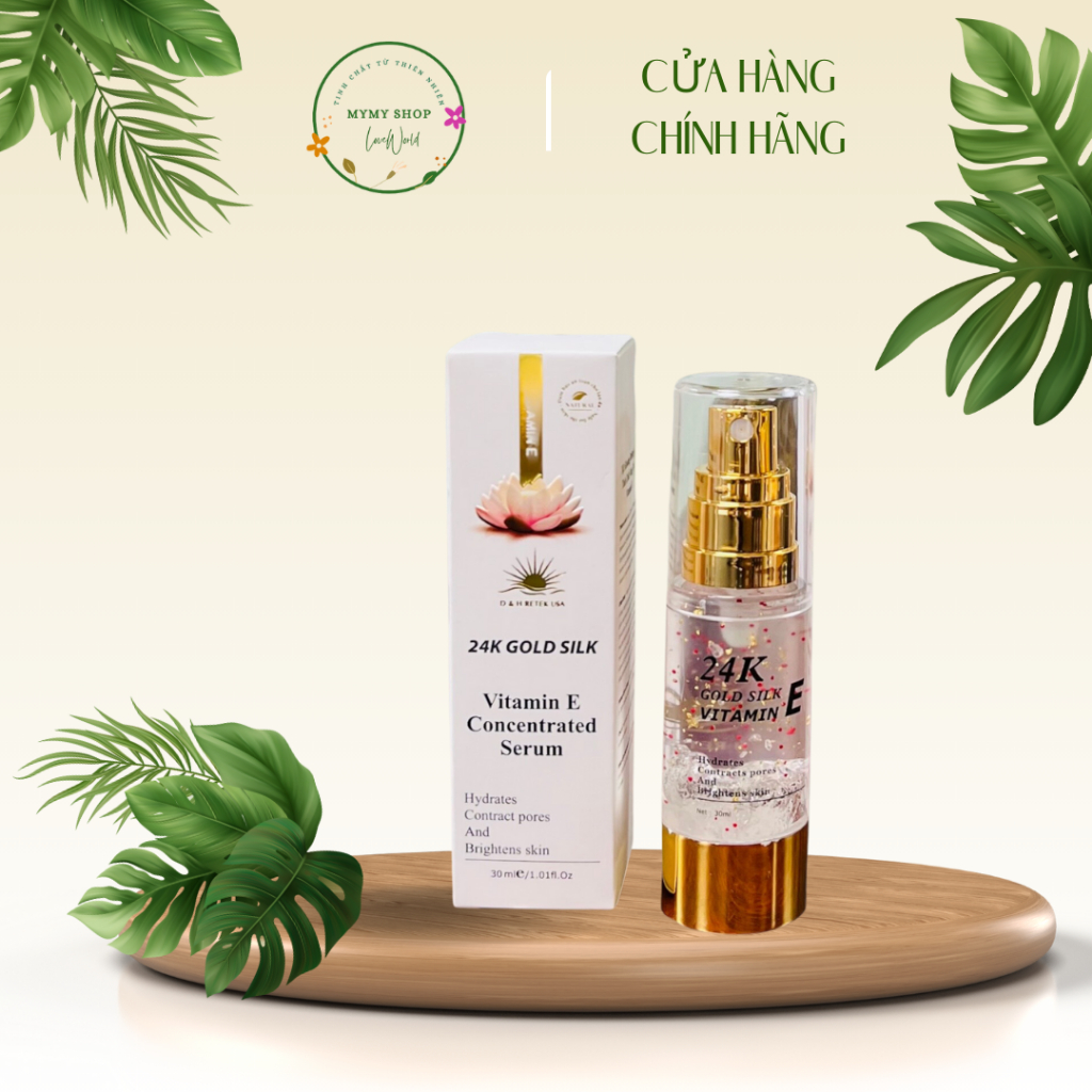 Xịt Khoáng Dưỡng Da Tinh Chất Vàng 24K Vitamin E ( Tăng độ đàn hồi của da, giảm nếp nhăn, làm mờ vết thâm )