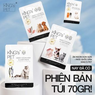 Pate king's pet gói 70g cho mèo mọi lứa tuổi