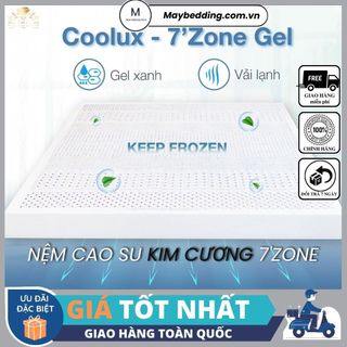 Nệm cao su kim cương 7'zone coolux, 100% cao su tự nhiên - hàng chính hãng
