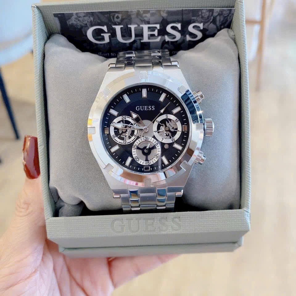 Đồng Hồ Nam Guess GW0261G1 Dây Thép, Size 44mm