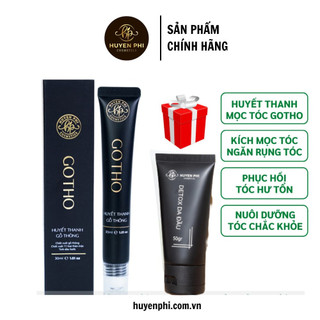 Lăn mọc tóc Gotho Huyền Phi huyết thanh gỗ thông kích mọc tóc tặng kèm 1 tẩy da chết da đầu