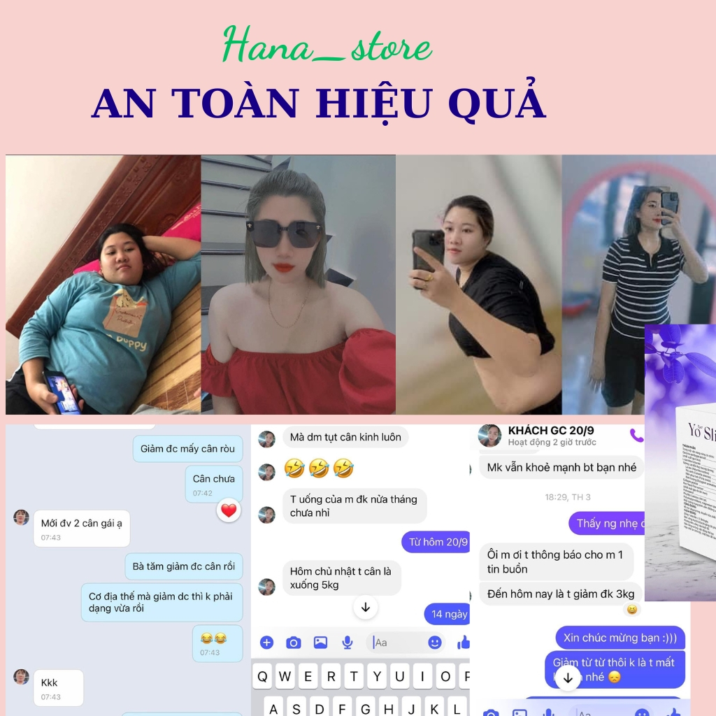 Giảm cân YO SLIM,YO DETOX -Chính hãng giúp giảm cân an toàn 2-3 kg sau 15 ngày sử dụng
